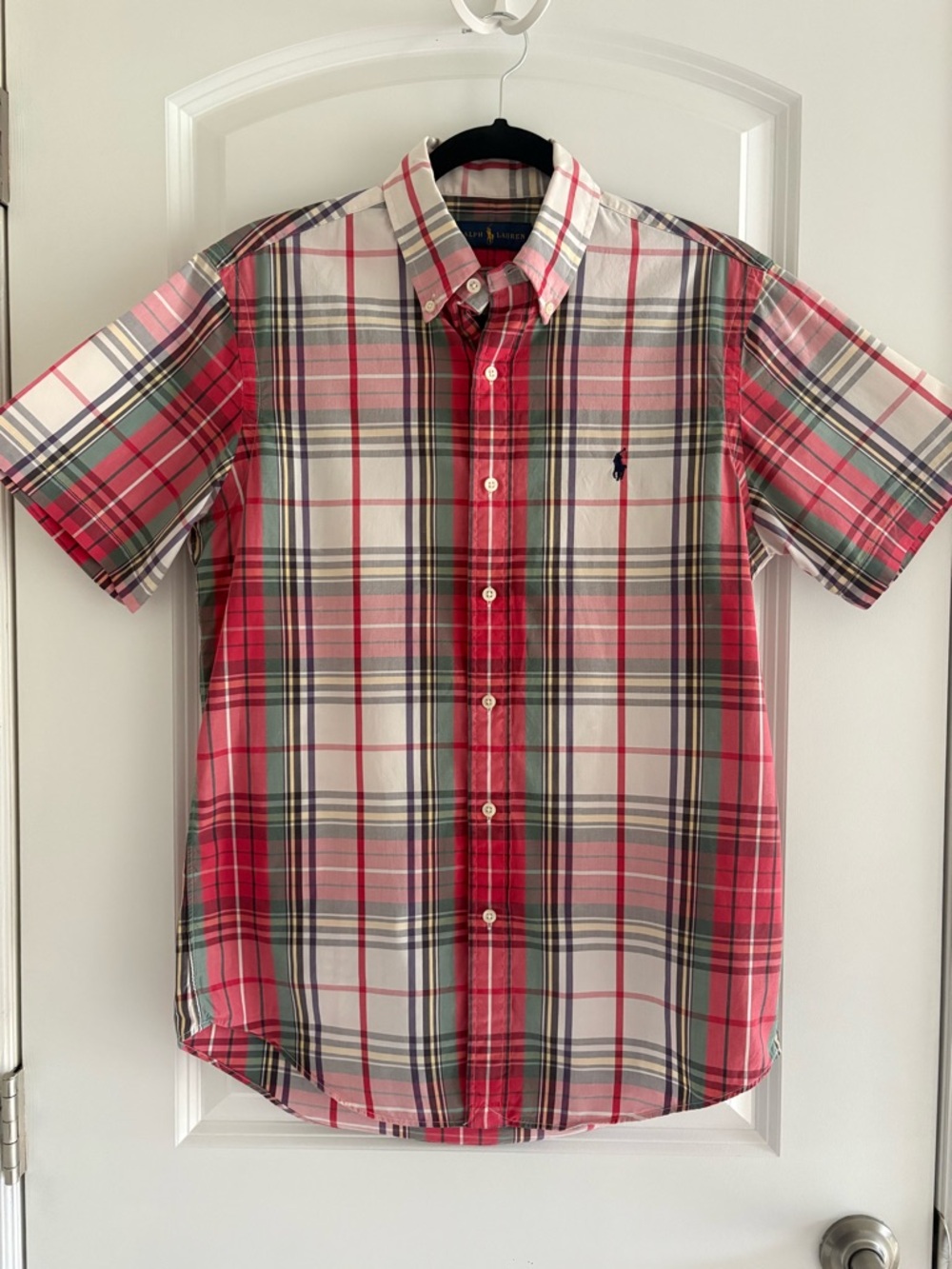 Ralph Lauren Men’s Madras Short-Sleeve Button-Down Camp Shirt